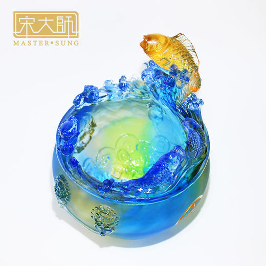 宋大师年新款吉物 聚宝生财 古法琉璃工艺商务礼品摆件 商品图3