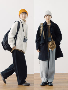 BLBT/43295日系宽松阔腿抽绳卫裤