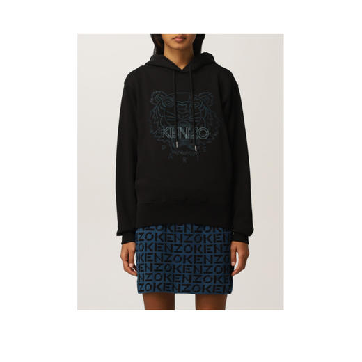 KENZO 高田贤三 经典大虎头 女士卫衣 黑色 FB62 SW871 4MX 99 商品图0