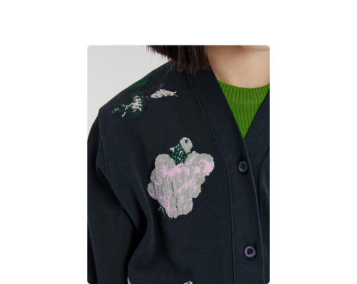 江南布衣童装22春装新款男女童宽松开襟毛衫1MB390160 商品图7