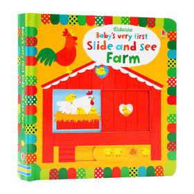 幼儿滑动触摸纸板书 农场 英文原版绘本 Baby's Very First Slide and See Farm 英文版进口益智英语启蒙绘本 亲子互动 Usborne