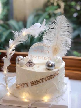 仙气飘飘羽毛小清新奶油蛋糕 下单前请仔细阅读商品详情