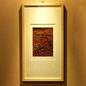 浮雕山水/唐寅山水木雕挂屏（款式多选）