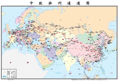 26007-1 中欧班列通道图 （只发顺丰到付） 商品图0