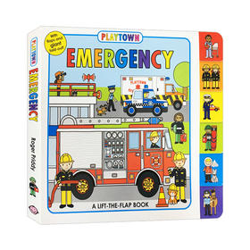 玩玩镇系列 紧急状况 英文原版绘本 Playtown Emergency 紧急救援科普百科 儿童纸板翻翻书 生活常识小知识认知 英文版英语图画书