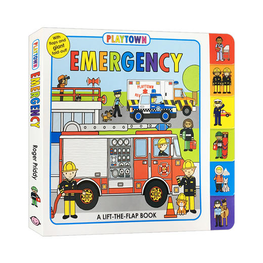 玩玩镇系列 紧急状况 英文原版绘本 Playtown Emergency 紧急救援科普百科 儿童纸板翻翻书 生活常识小知识认知 英文版英语图画书 商品图0