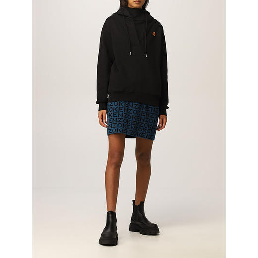 KENZO 高田贤三 小虎头连帽 女士卫衣 黑色 FA62 SW661 4MO 99 商品图1