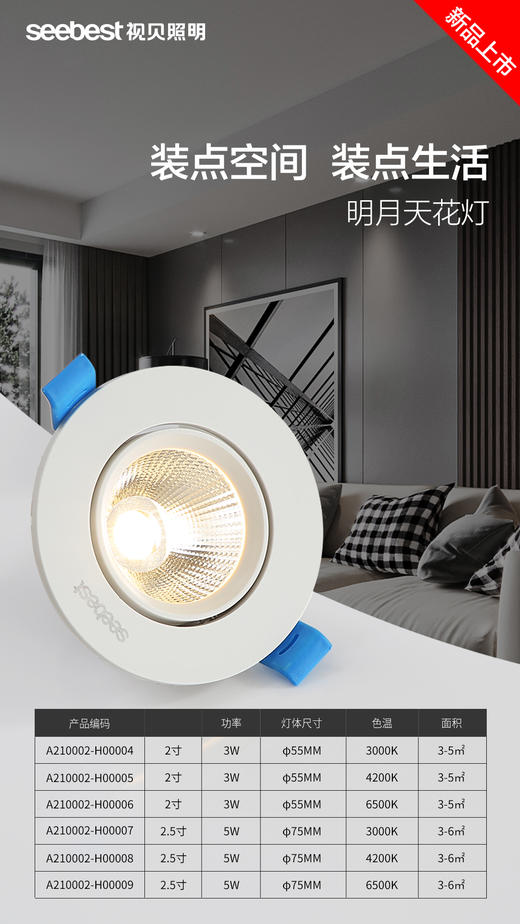 明月系列天花灯（停产） 商品图4