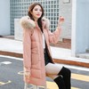 QBNSF2698 白鸭绒羽绒服女中长款新款冬季韩版时尚大毛领宽松派克服外套 商品缩略图5