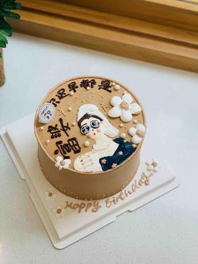 手绘富婆奶油蛋糕 下单前请仔细阅读商品详情