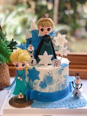 冰雪奇缘艾莎公主奶油蛋糕 下单前请仔细阅读商品详情