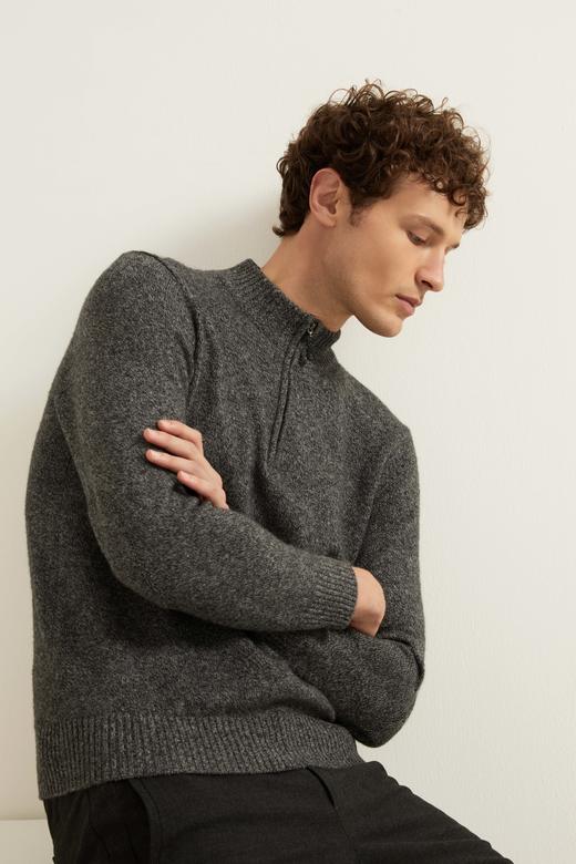 珍贝半高领男拉链衫11586 商品图4