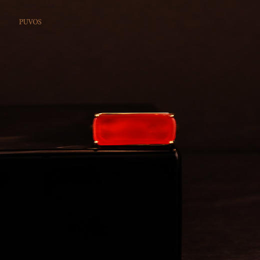 预售|PUVOS普沃斯欧美时尚复古长方形百搭天然石戒指 .潮快闪[福利品] 商品图6