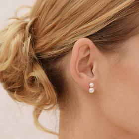 北京仓｜Eva Strepp-Ohrstecker Perlen-子母珍珠 耳环 (金色) ［德国设计师］