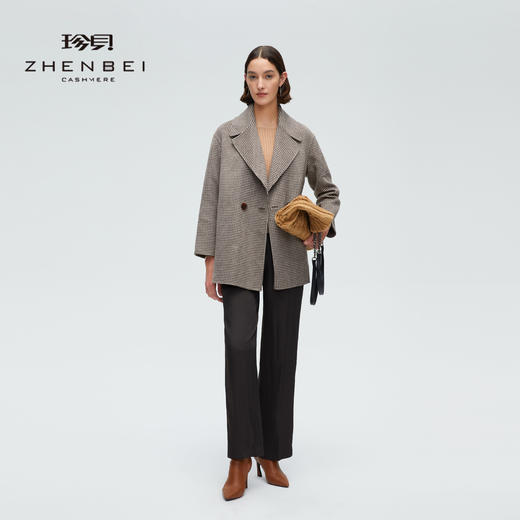 珍贝双面呢翻领短大衣99201 商品图0