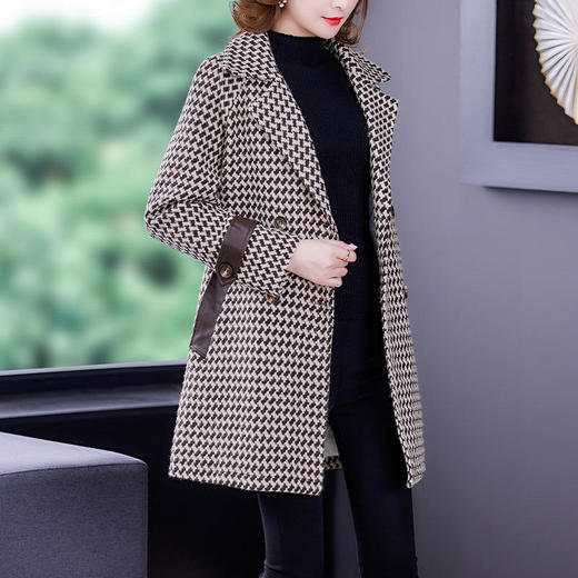 AHM-yxfs9798千鸟格毛呢外套女 商品图1