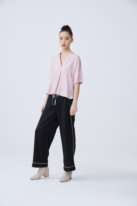 直筒真丝女长裤 SJS93W315N 商品图1