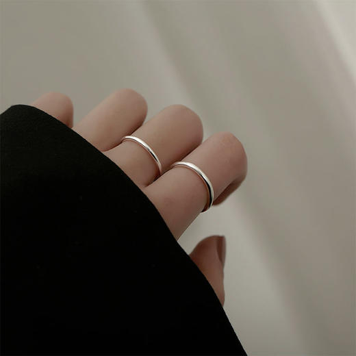 Winy9999足银素圈 .细圈戒指送女友闺蜜节日生日礼物 商品图0