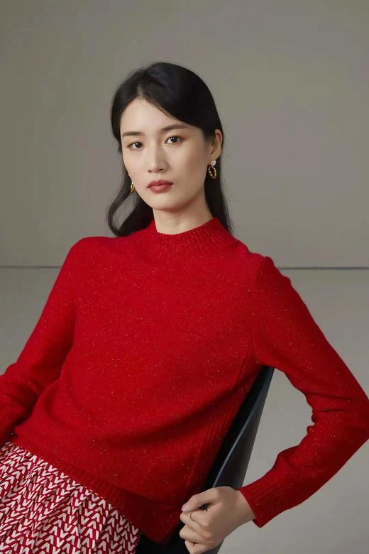 皮皮狗女式特种纱线半高领套衫8285211818 商品图4