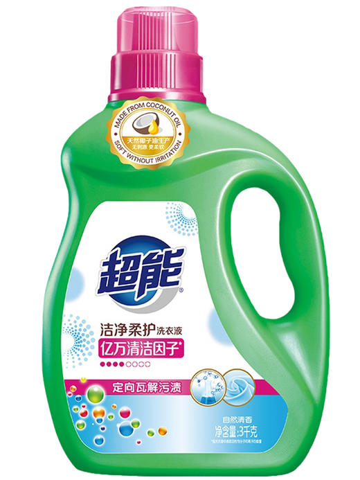 超能洁净柔护洗衣液3kg 商品图0