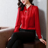 RWQ8060 2022春季新款气质显瘦设计感V领时尚上衣 商品缩略图3
