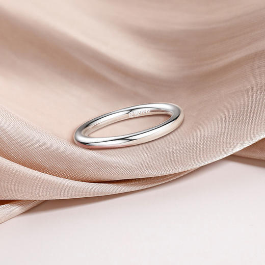 Winy9999足银素圈 .细圈戒指送女友闺蜜节日生日礼物 商品图1