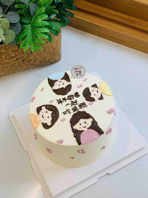 手绘女孩奶油蛋糕 下单前请仔细阅读商品详情 商品图0