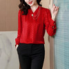 RWQ8060 2022春季新款气质显瘦设计感V领时尚上衣 商品缩略图2