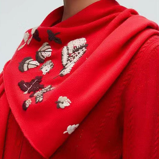 珍贝绣花围巾W1975 商品图1