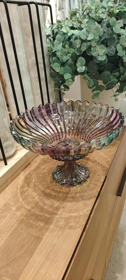 欧式果盘零食盘创意现代客厅茶几家用轻奢大号水晶玻璃双层水果盘 商品图5