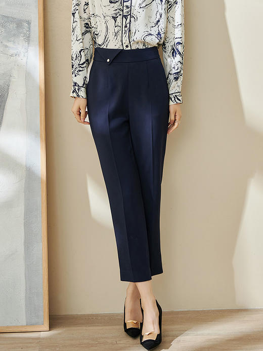 米思阳直筒西装裤女垂感2025年流行裤子通勤OL商场休闲裤2397 商品图1