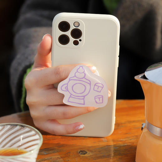 Ceremorning 宝石咖啡周边 杭州系列 手机气囊支架 可伸缩 商品图2