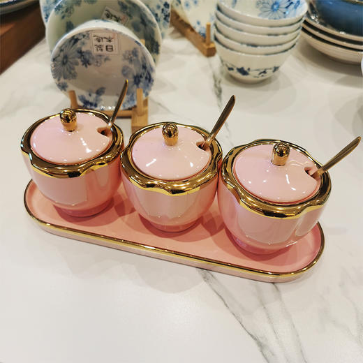 调味罐时尚调料缸调味盒三件套调料盒 商品图1