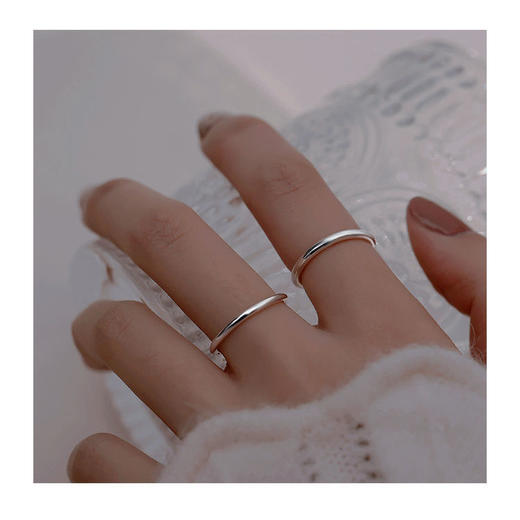 Winy9999足银素圈 .细圈戒指送女友闺蜜节日生日礼物 商品图5