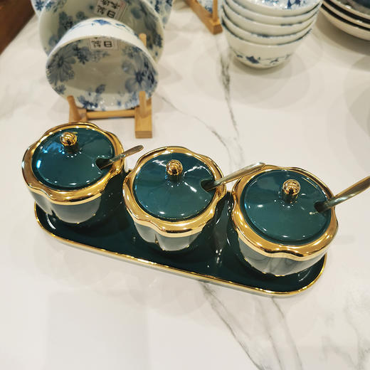 调味罐时尚调料缸调味盒三件套调料盒 商品图0