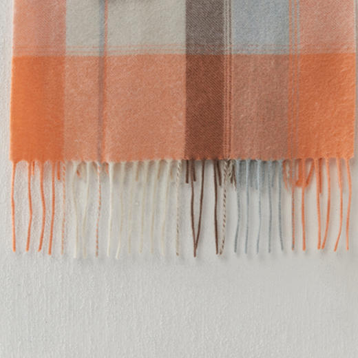 珍贝羊绒格子围巾W1980 商品图2