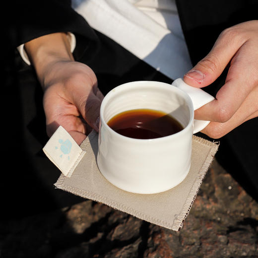 Ceremorning 宝石咖啡周边 杭州系列 日本帆布 菱格纹刺绣 杯垫 商品图2