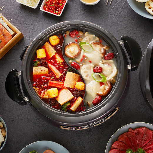 【6F】象印家用多功能电热火锅PVH30C大容量鸳鸯火锅多用电锅煎烤蒸煮体 商品图0