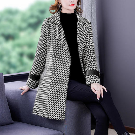 AHM-yxfs9798千鸟格毛呢外套女 商品图2
