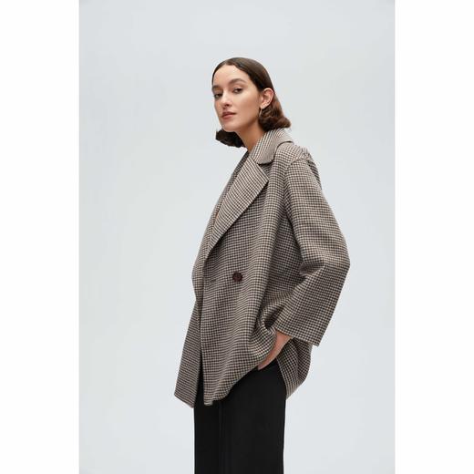 珍贝双面呢翻领短大衣99201 商品图1