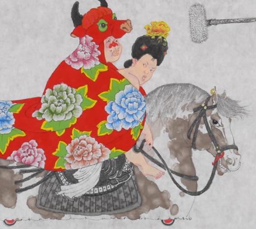 沈鹏 | 《马上牛》23cm×80cm 商品图2