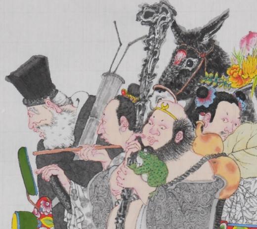 沈鹏 | 《八仙祝寿》 34cm×68cm 商品图4