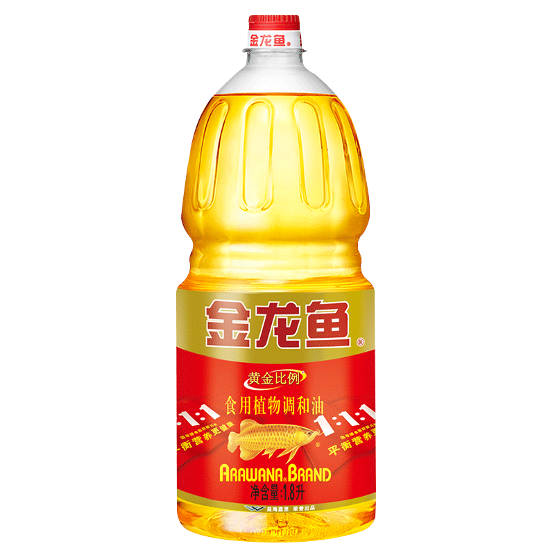 金龙鱼黄金比例食用植物调和油1.8L