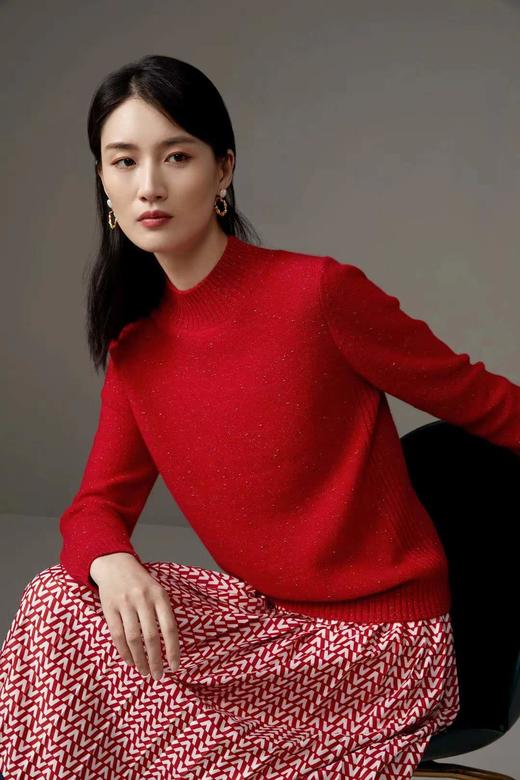 皮皮狗女式特种纱线半高领套衫8285211818 商品图3