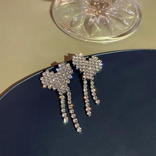 TPR满钻珍珠流苏耳坠气质高级感轻奢耳环2021年新款潮 商品图4