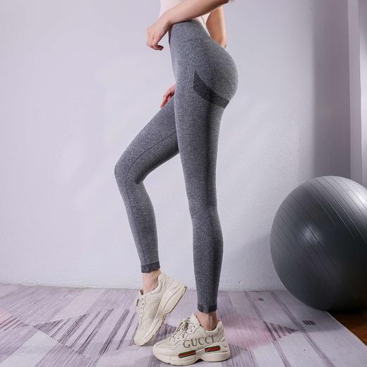 beemen秋冬高腰紧身瑜伽裤女外穿提臀速干透气性感蜜桃臀健身房运动长裤 商品图2