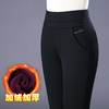 HY qbs2122加绒加绒加厚直筒裤高腰显瘦保暖外穿裤 商品缩略图5