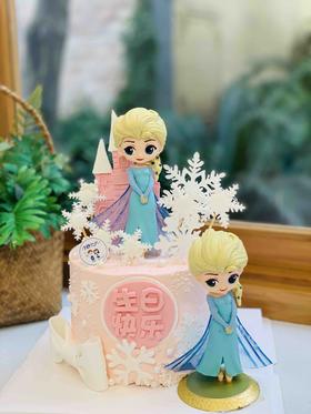 冰雪奇缘艾莎公主奶油蛋糕 下单前请仔细阅读商品详情