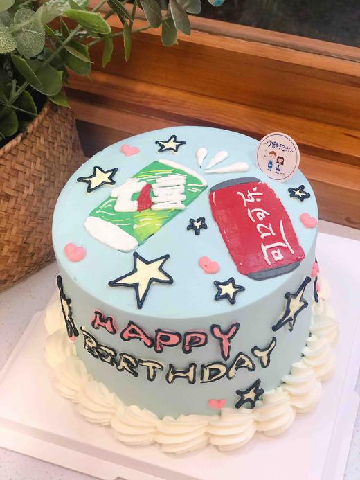 手绘七喜可口可乐奶油蛋糕 下单前请仔细阅读商品详情 商品图1