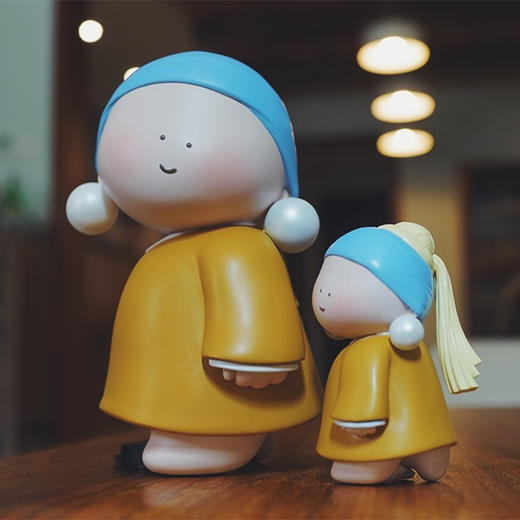 大美术馆 大艺术家系列第一季 潮玩大娃摆件手办 戴珍珠耳环的少女 落地雕塑 商品图0